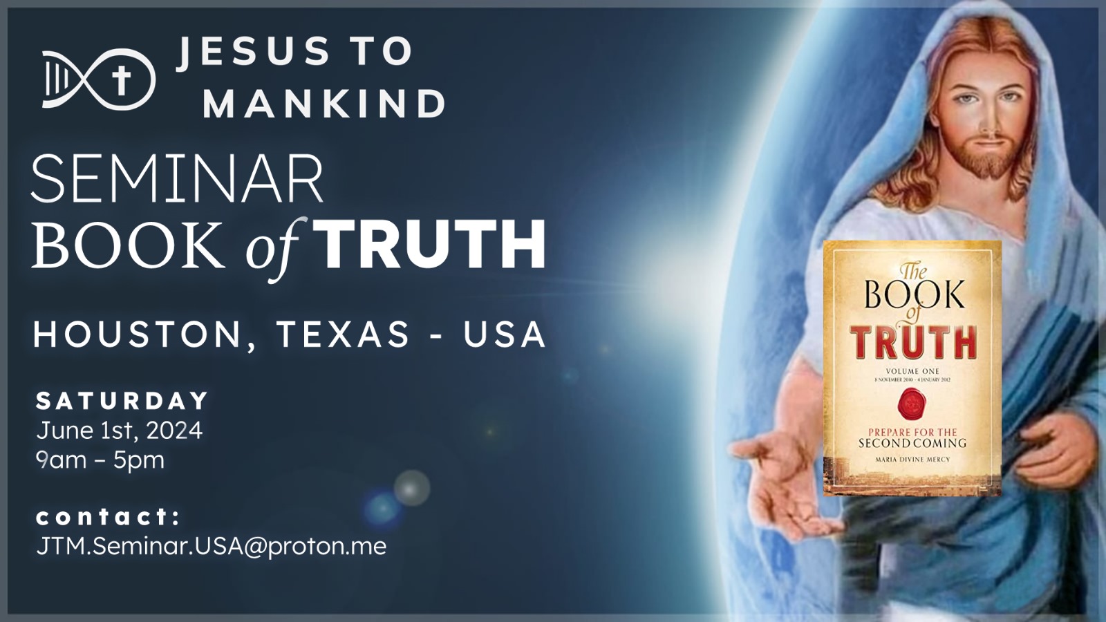 Book of Truth In-Person Seminar – June 1st, 2024 | From 9am – 5pm | Houston, Texas - USA