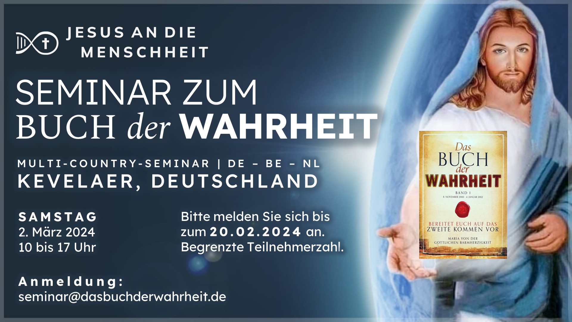 Offizielles Buch der Wahrheit Seminar – 2. März 2024 | 10.00 – 17.00 Uhr | Kevelaer, Deutschland