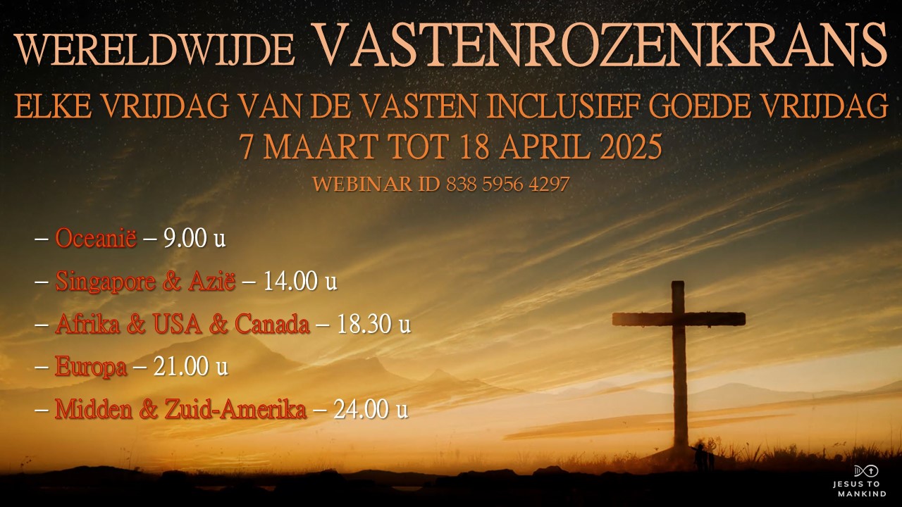 Wereldwijde Jezus-tot-de-mensheid vastenrozenkrans