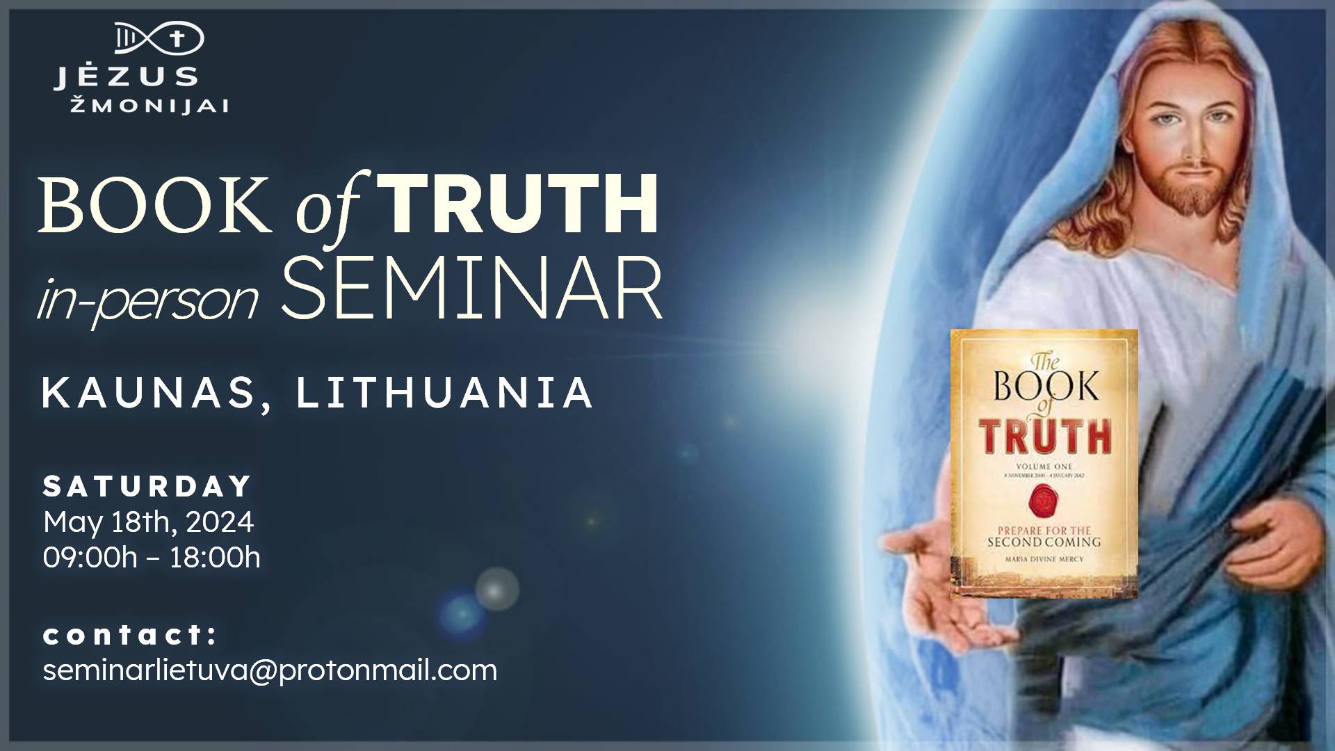 Official Book of Truth Seminar in Kaunas, Lithuania   – May 18th, 2024