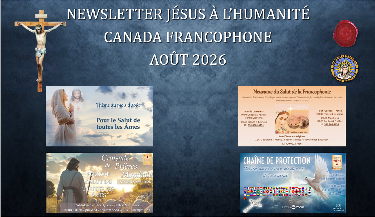 Calendrier des évènements JAH du Canada Francophone – Août 2026
