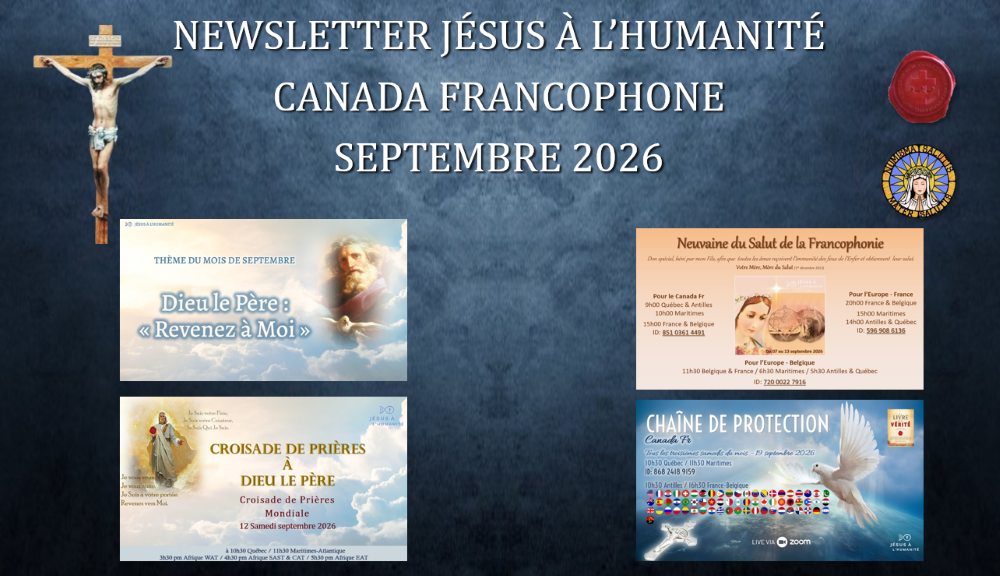 Calendrier des évènements JAH du Canada Francophone  –  Septembre 2026