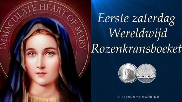 Wereldwijd Jezus-tot-de-mensheid Rozenkransboeket voor de eerste zaterdag