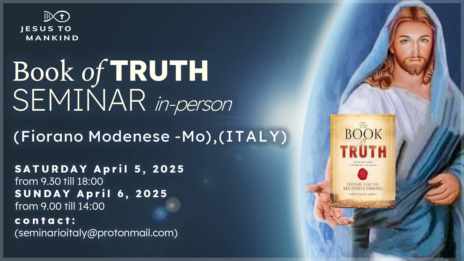 Book of Truth In-person Seminar - Italy