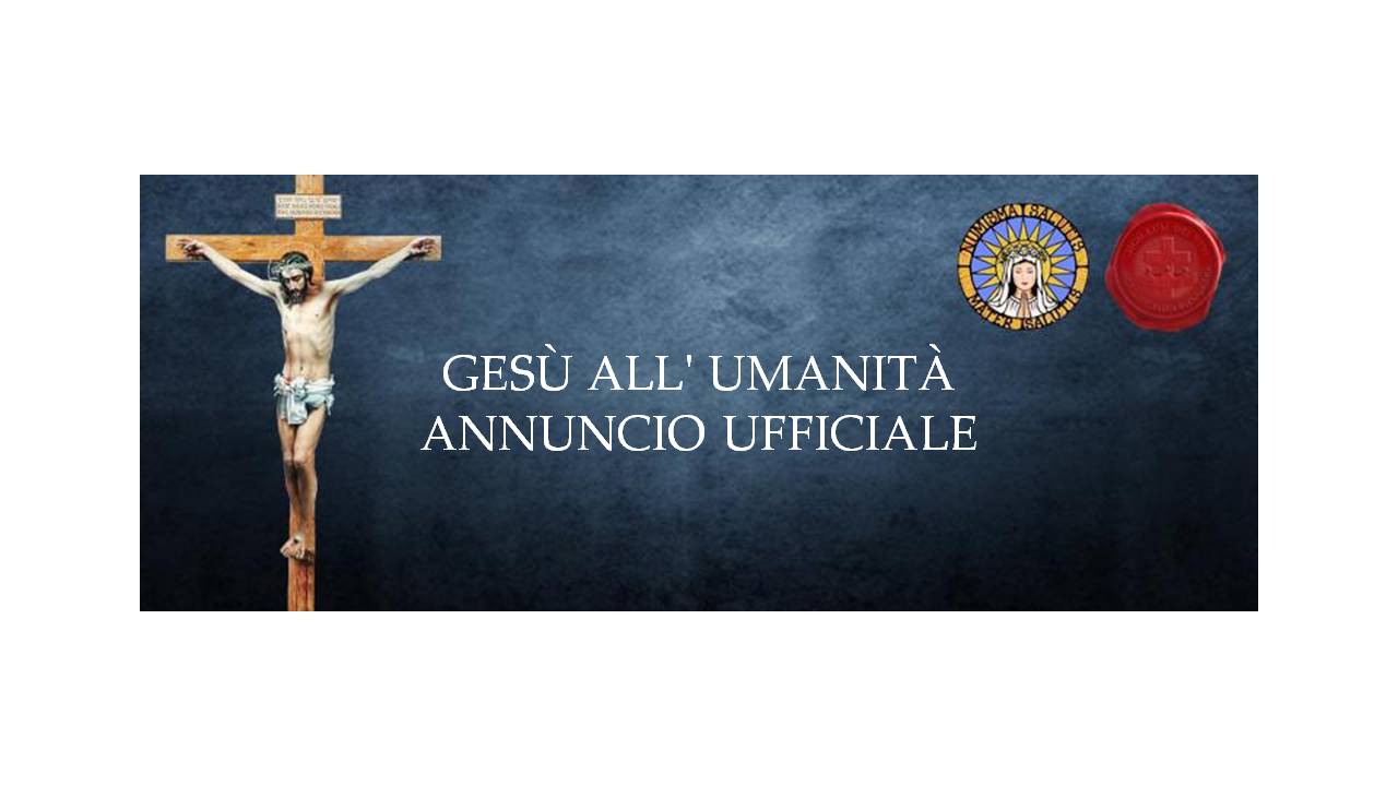 Annuncio Ufficiale - Pubblicazione dell'Immagine Ufficiale di Gesù Cristo - 1 Agosto