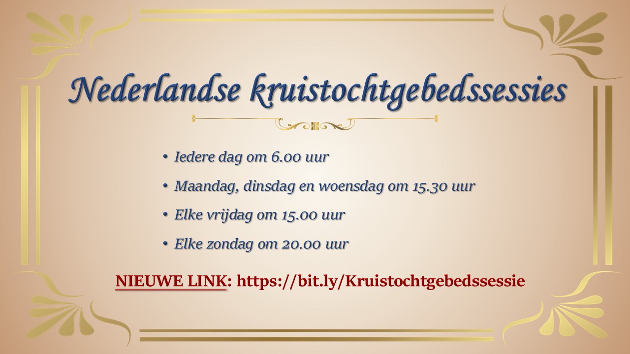 Nieuwe link Nederlandse kruistochtgebedssessies!