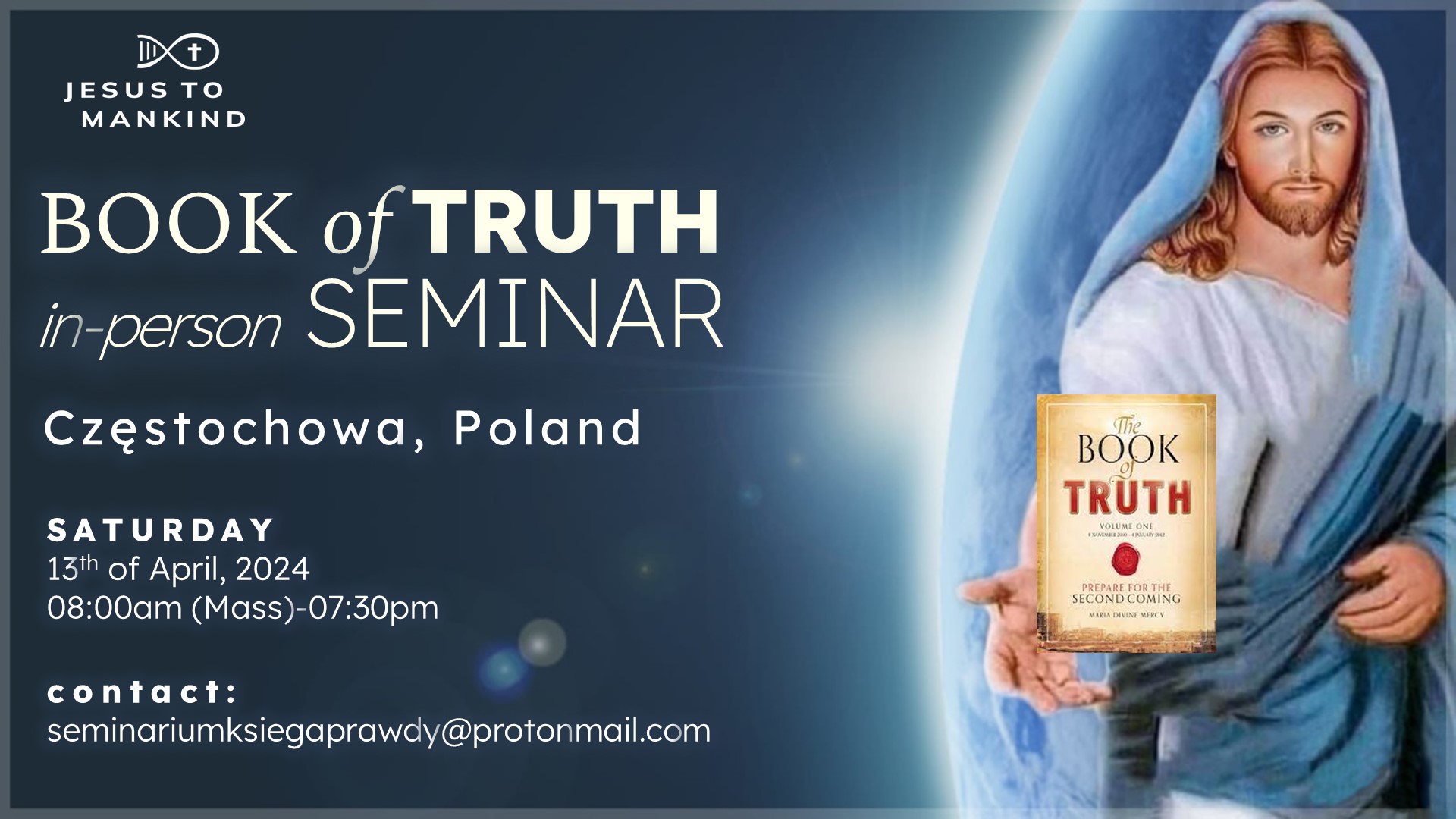 Official Book of Truth Seminar - April 13th, 2024, Poland