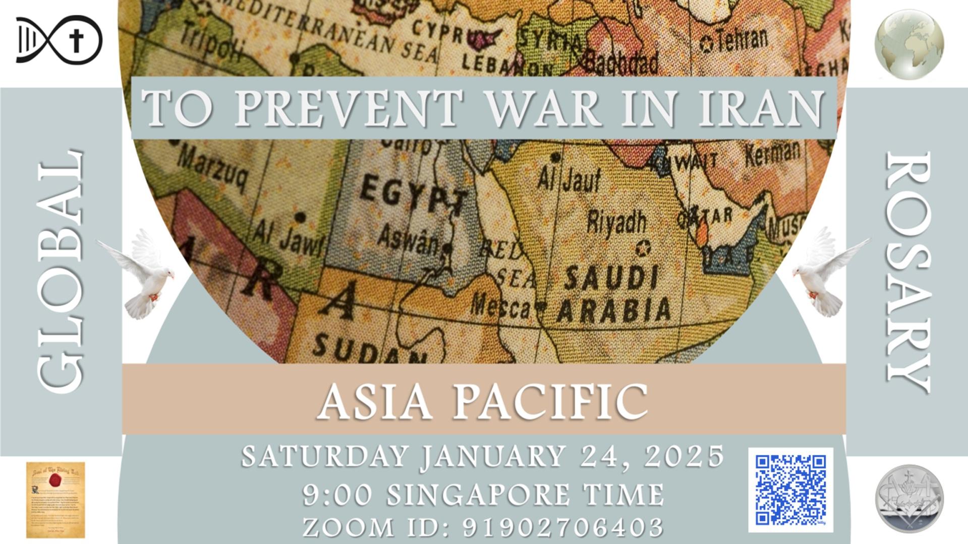 Special Global Rosary to pray for the prevention of nuclear war in the Iran.